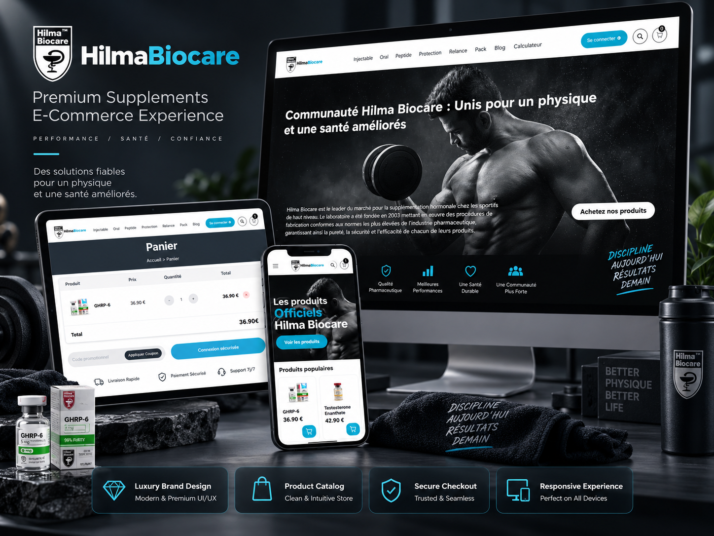 Hilma Biocare project mockup